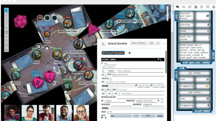 dungeons and dragons grátis no podcast caixinha quântica, imagem do roll 20 vtt para jogar repg online