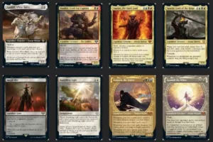 Novo Conjunto de Magic: The Gathering Baseado em O Senhor dos Anéis: Aragorn e Galadriel se Unem em uma Épica Colaboração imagem das cartas
